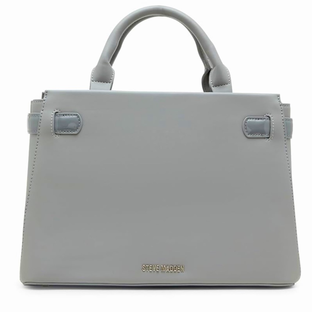 Steve Madden Broxanne Satchel with Patent Belt Purse